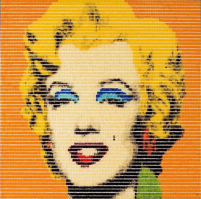 Marily Monroe - Pop Art Collage nach Andy Warhol